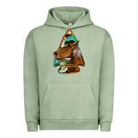 Pigment Oil Green horse arrowhead Urban Hoodie - Jasminsmagicworld