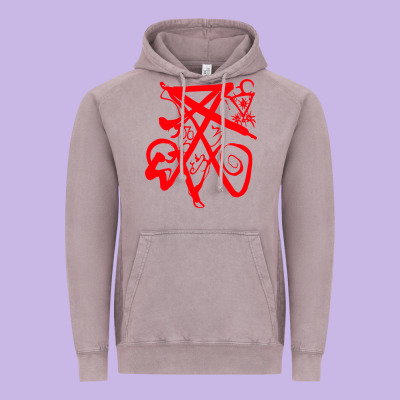 Lucifer Calligraphy 2 Vintage Hoodie Designed By Artisfamous