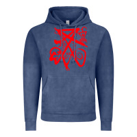 Vintage Denim lucifer calligraphy 2 Vintage Hoodie - artisFamous