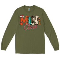 Army Green Mini Claus Long Sleeve Tee - CowhideDigitalArt