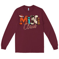 Burgundy Mini Claus Long Sleeve Tee - CowhideDigitalArt