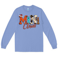 Colony Blue Mini Claus Long Sleeve Tee - CowhideDigitalArt