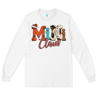 White Mini Claus Long Sleeve Tee - CowhideDigitalArt