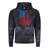Cloud Black Golf with USA Flag Vintage Hoodie - artisFamous