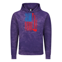 Cloud Purple Golf with USA Flag Vintage Hoodie - artisFamous
