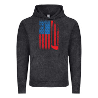 Vintage Black Golf with USA Flag Vintage Hoodie - artisFamous