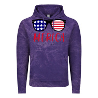 Cloud Purple Merica Usa Flag Sunglasses 4th Of July Vintage Hoodie - artisFamous