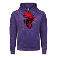 Cloud Purple rooster Vintage Hoodie - artisFamous