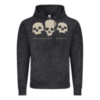 Vintage Black memento mori three skulls Vintage Hoodie - artisFamous