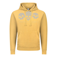 Vintage Mustard memento mori three skulls Vintage Hoodie - artisFamous