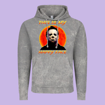 This Is My Happy Face Vintage Hoodie Designed By Artisfamous