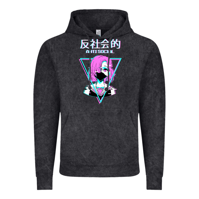 Antisocial Wave Anime Vintage Hoodie by artisFamous | Teevron