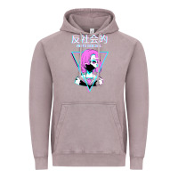 Vintage Zinc antisocial wave anime Vintage Hoodie - artisFamous