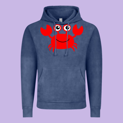 Red Crab Vintage Hoodie Designed By Artisfamous