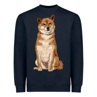 Navy shiba inu Heavyweight Sweatshirt - RanaPortraitStore