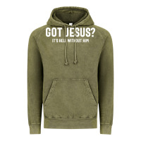 Vintage Olive Got Jesus It's Hell Without Him - Christian Vintage Hoodie - artisFamous