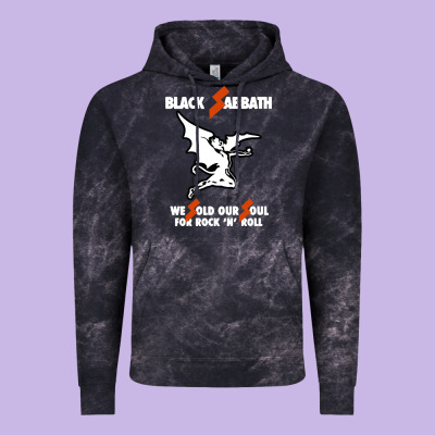 Black Rock And Roll Vintage Hoodie Designed By Artisfamous