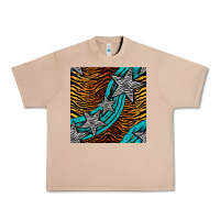 Burro tiger turquoise glitter and stars seamless pattern Urban Heavy Tee - BundleAndBundleShop