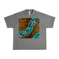 Tornado tiger turquoise glitter and stars seamless pattern Urban Heavy Tee - BundleAndBundleShop