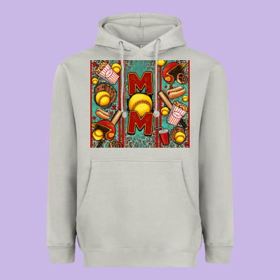 Softball Mom Heavyweight Hoodie Designed By Jasminsmagicworld