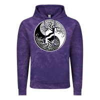 Cloud Purple tree of life yin yang Vintage Hoodie - artisFamous