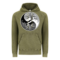 Vintage Olive tree of life yin yang Vintage Hoodie - artisFamous