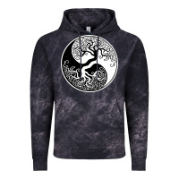 Cloud Black tree of life yin yang Vintage Hoodie - artisFamous