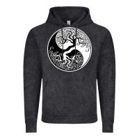 Vintage Black tree of life yin yang Vintage Hoodie - artisFamous