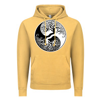 Vintage Mustard tree of life yin yang Vintage Hoodie - artisFamous