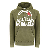 Vintage Olive all gas no brakes Vintage Hoodie - artisFamous