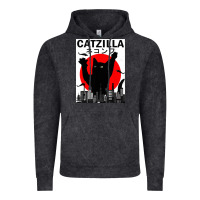 Vintage Black vintage catzilla japanese sunset style Vintage Hoodie - artisFamous