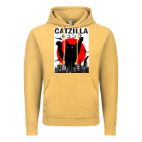 Vintage Mustard vintage catzilla japanese sunset style Vintage Hoodie - artisFamous