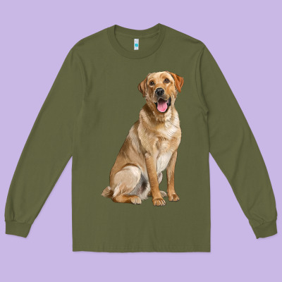 Labrador Retriever Llustrations Long Sleeve Tee Designed By Lillyallendesigns