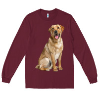 Burgundy Labrador Retriever llustrations Long Sleeve Tee - LillyAllenDesigns