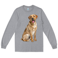 Heather Grey Labrador Retriever llustrations Long Sleeve Tee - LillyAllenDesigns