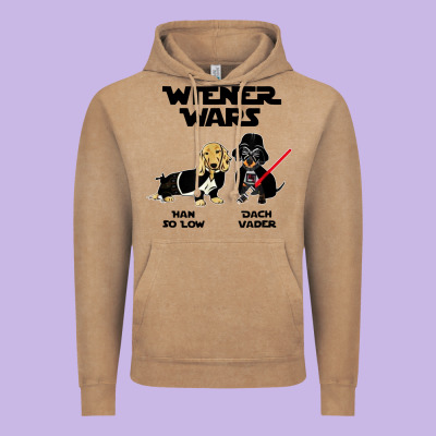 Wiener Wars Funny Dachshund Vintage Hoodie Designed By Artisfamous