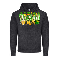 Vintage Black Lucky Vibes Vintage Hoodie - CowhideDigitalArt