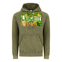Vintage Olive Lucky Vibes Vintage Hoodie - CowhideDigitalArt