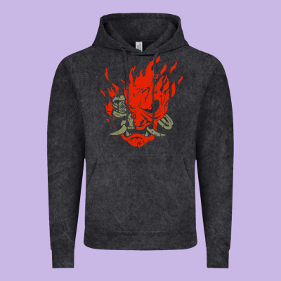 Punk Samurai Vintage Hoodie Designed By Artisfamous