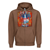 Chestnut just here for the ice Zipper Hoodie - JahusDesignShop