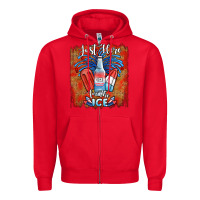 Red just here for the ice Zipper Hoodie - JahusDesignShop