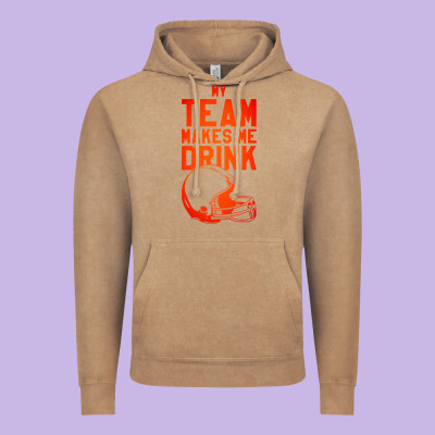 My Team Makes Me Drink Vintage Hoodie Designed By Artisfamous