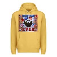 Antique Gold best dad ever american flag Premium Hoodie - Artiststas