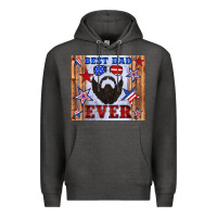 Charcoal Heather best dad ever american flag Premium Hoodie - Artiststas