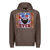 Coffee best dad ever american flag Premium Hoodie - Artiststas