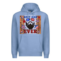 Colony Blue best dad ever american flag Premium Hoodie - Artiststas