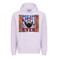 Lilac best dad ever american flag Premium Hoodie - Artiststas