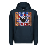 Navy best dad ever american flag Premium Hoodie - Artiststas