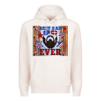 Pale Pink best dad ever american flag Premium Hoodie - Artiststas