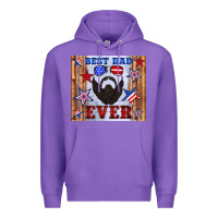 Purple best dad ever american flag Premium Hoodie - Artiststas